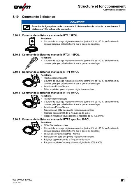 Manuel d'utilisation - EWM Hightec Welding GmbH