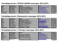 Kontaktpersoner for nasjonallagserien