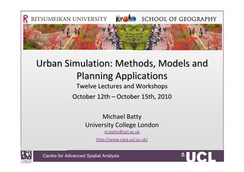 Urban Simulation: Methods, Models and Planning Applications