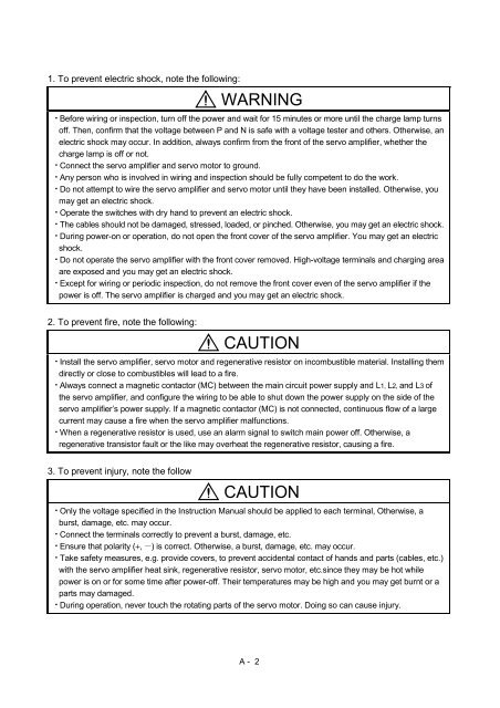 MR-J2S-A Instruction Manual - Automation Systems and Controls