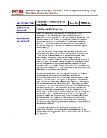 Case Study RMWG-04 draft 05 Feb 08 (PDF) - PQRI
