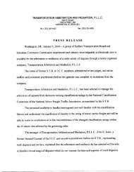 transportation arbitration and mediation, pllc - The National ...