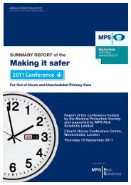 Summary report 2011 - Medical Protection Society