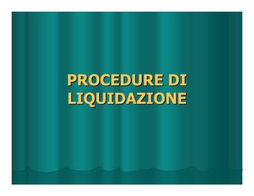 PROCEDURE DI LIQUIDAZIONE - Tribunale di Varese