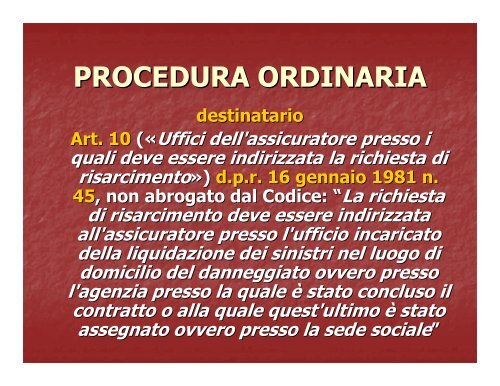 PROCEDURE DI LIQUIDAZIONE - Tribunale di Varese