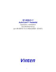 SP-2000/X-Y AutoCamâ¢ Pedestal - Vinten Radamec
