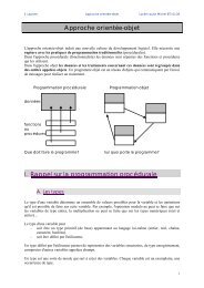 Introduction Ã  l'objet - cours de developpement pour bts ig. algo ...