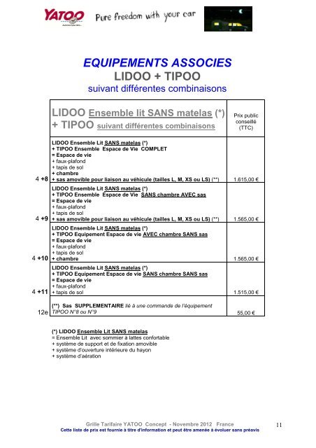 LIDOO Equipement COMPLET - Yatoo
