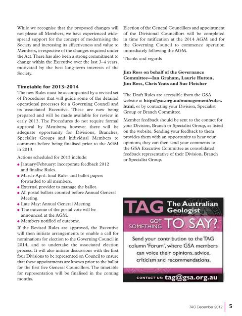 TAG - Geological Society of Australia