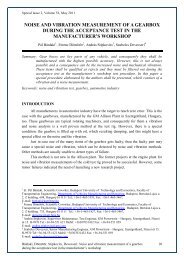 noise and vibration measurement of a gearbox during the ...