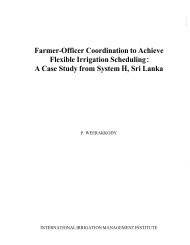 A Case Study from System H, Sri Lanka