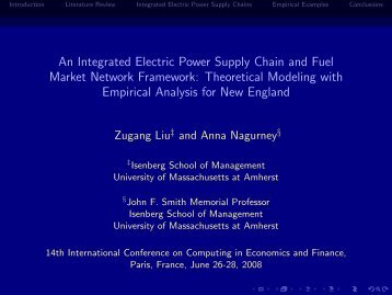An Integrated Electric Power Supply Chain and Fuel Market Network ...