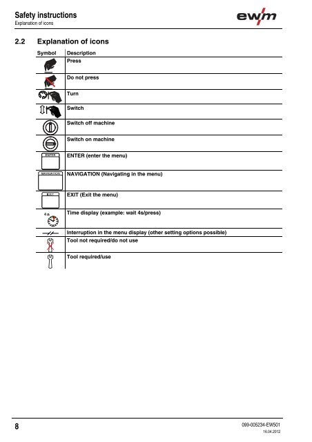 Operating instructions - EWM Hightec Welding GmbH