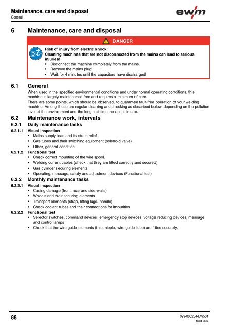 Operating instructions - EWM Hightec Welding GmbH