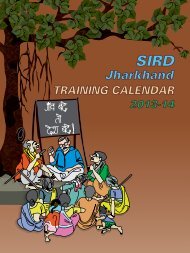 Training Calendar 2013-14 - Home:SIRD Jharkhand