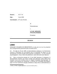 X c. Le CAP, services psychologique - Commission d'accÃ¨s Ã  l ...