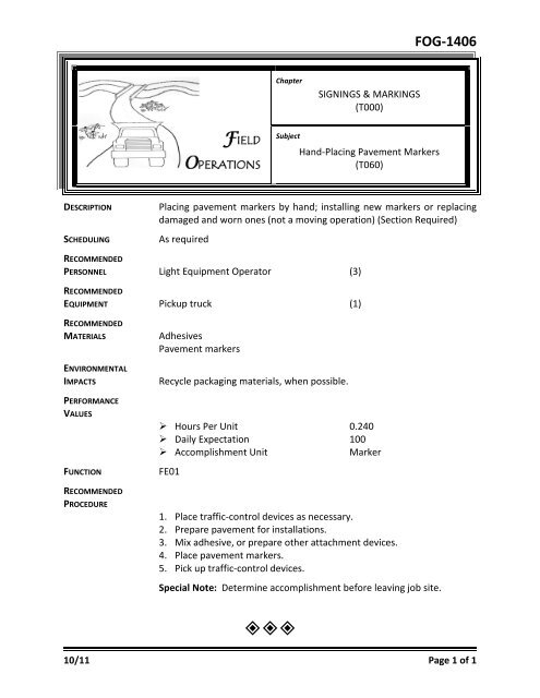 Field Operations Guide - Kentucky Transportation Cabinet