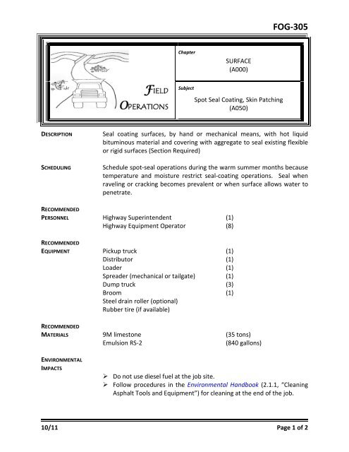 Field Operations Guide - Kentucky Transportation Cabinet