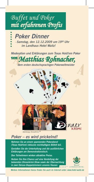 Poker - Landhaus Hotel Waitz