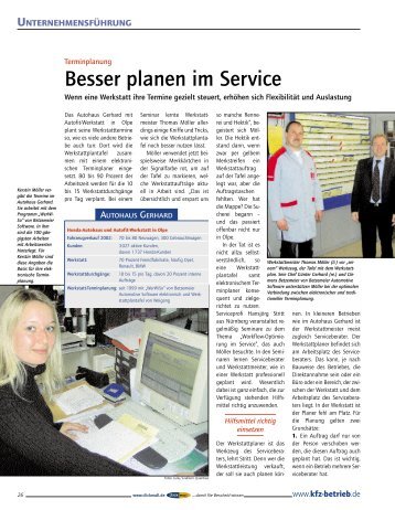 Besser planen im Service - Weigang