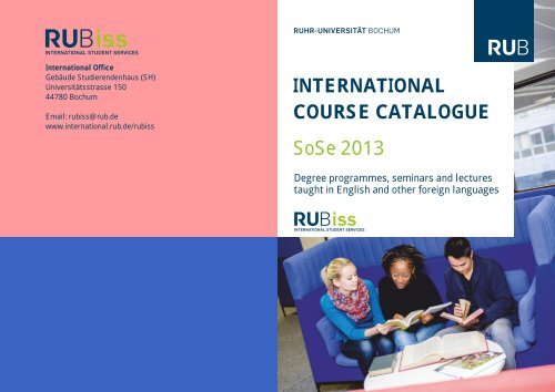 SoSe 2013 INTERNATIONAL COURSE CATALOGUE