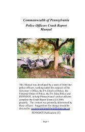 Commonwealth of Pennsylvania Police Officers Crash ... - NHTSA