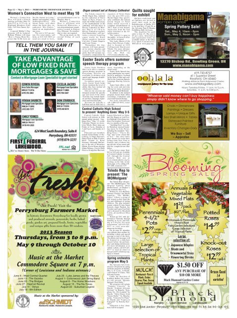 May 1, 2013 PDF Edition of the Perrysburg Messenger Journal