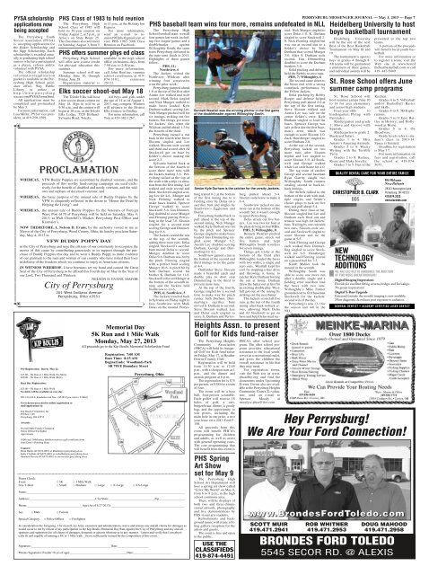 May 1, 2013 PDF Edition of the Perrysburg Messenger Journal