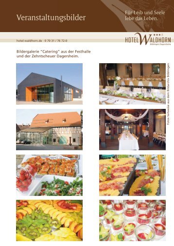 Bildinspirationen zu Catering-Veranstaltungen (pdf) - Hotel Waldhorn