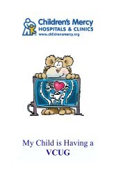 My Child is Having a VCUG - Children's Mercy Hospitals and Clinics