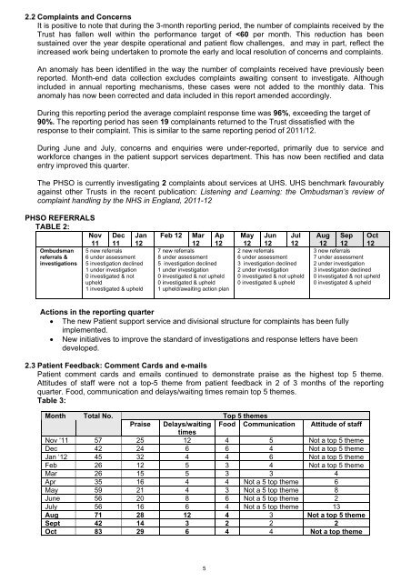 Trust Board papers - University Hospital Southampton NHS ...