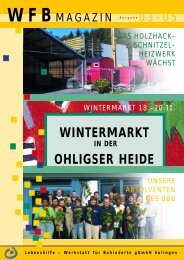 WINTERMARKT OHLIGSER HEIDE - Lebenshilfe-Solingen