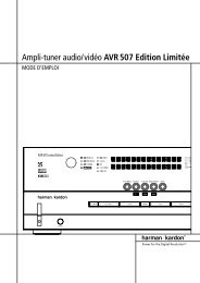 Ampli-tuner audio/vidÃƒÂ©o AVR 507 Edition LimitÃƒÂ©e - Aerne Menu