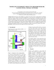 modelling of porosity defects in high pressure die casting with a ...