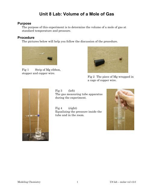 Lab Molar Volume Of A Gas