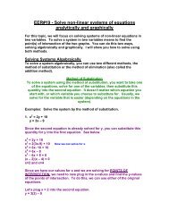 EER#19 - Solve non-linear systems of equations analytically and ...
