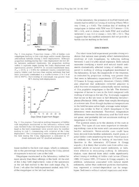 Flexibility in timing of molting of fiddler crab ... - Inter Research