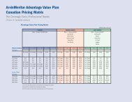 ArvinMeritor Advantage Value Plan Canadian Pricing Matrix