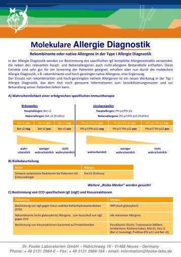 Molekulare Allergie Diagnostik - DR. FOOKE Laboratorien GmbH