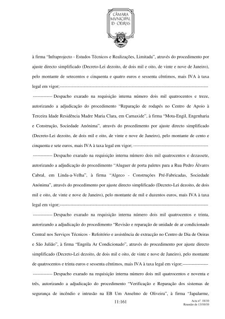 Aos treze dias do mês de Outubro do ano de dois mil e dez, nesta ...