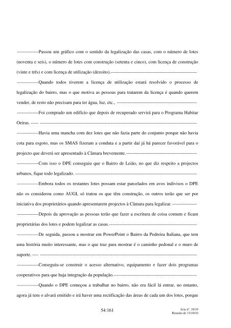 Aos treze dias do mês de Outubro do ano de dois mil e dez, nesta ...