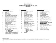 14 Elementary School Supply List - Grandview C-4 Schools