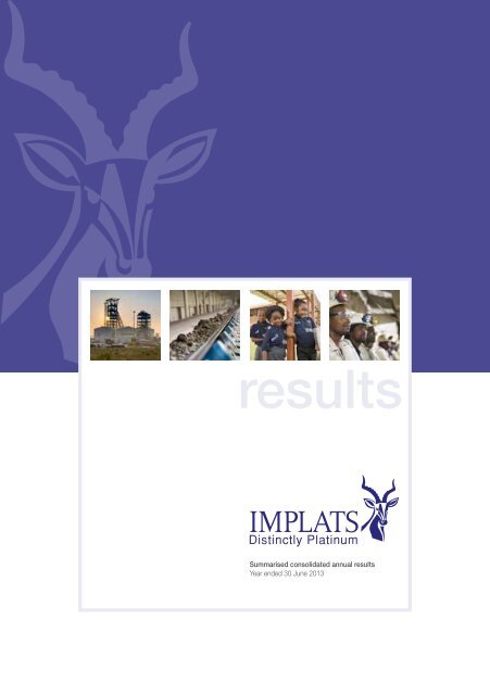 Results booklet (PDF - 155KB) - Impala Platinum