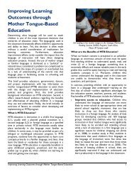 Improving Learning Outcomes through Mother Tongue-Based ...