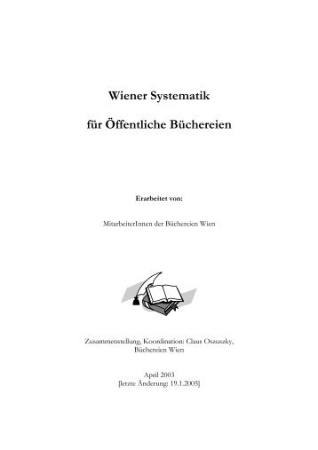 Wiener Systematik für Öffentliche Büchereien - Büchereien Wien