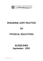 ENSURING SAFE PRACTICE IN PHYSICAL EDUCATION ... - eRiding