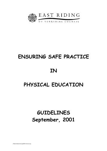 ENSURING SAFE PRACTICE IN PHYSICAL EDUCATION ... - eRiding