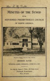 Reformed Presbyterian Minutes of Synod 1927 - Rparchives.org