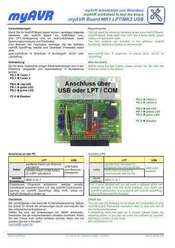 myAVR Board MK1 LPT/MK2 USB