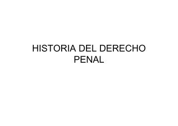 HISTORIA DEL DERECHO PENAL